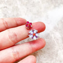 Ring Flowers Colourful Stones Europe Style Romantic Fine Jewerly For Women Brand New Bohemia Gift In Pure 925 Sterling Silver
