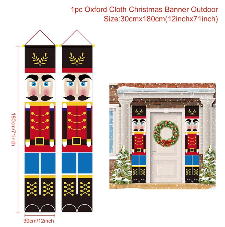 Christmas Porch Door Banner Hanging Ornaments Merry Christmas Decor For Home Xmas 2022 Navidad Natal Noel Happy New Year 2023