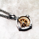 Star And Moon Golden Pendant Link Chain Necklace Summer Brand New Fine Jewelry Europe 925 Sterling Silver Lucky Gift For Women