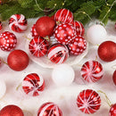 30Pcs 6cm Christmas Tree Balls Ornament Red White Hanging Pendant Christmas Decorations For Home 2022 Navidad New Year 2023 Gift