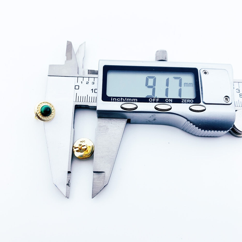 Green Stone Round Gold Stud Earrings,Europe Vintage Good Fine Jewerly For Women,2022 Brand New Gift In 925 Sterling Silver