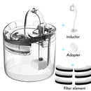 Dog Water Fountain with Faucet 1.8L Automatic Cat Water Dispenser Transparent Drinker Pet Drinking Feeder Bowl with Filters