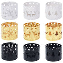 Christmas Iron Hollow Candle Holder Merry Christmas Decorations For Home Table Ornaments Noel Navidad Natal New Year Gifts 2023