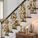 Christmas Wreath Rattan Garland with Lights Pine Needles Christmas Decorations for Home 2022 Xmas Navidad New Year Ornament Noel