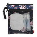 Baby Diaper Bag Cartoon Print Waterproof Wet Dry Nappy Zipper Handbag Stroller Carry Pack Travel Outdoor Wet Diaper Storage Bags