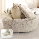 Pet Dog Cat Bed Round Plush Cats Warm Beds House Soft Sleeping Sofa Long Plushed for Small Medium Dogs Nest Cave Cushion Mats
