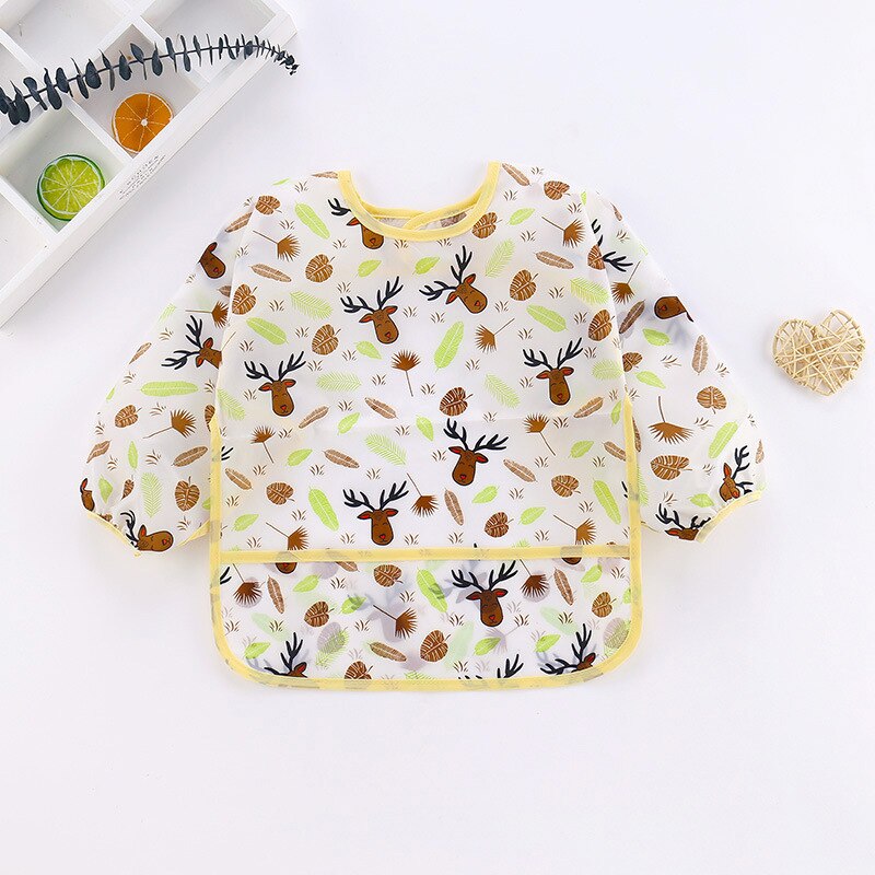 hibobi Cartoon Animal Pattern Waterproof Bibs Baby Accessories Baby Bibs Waterproof Animal Polyester Silicone Bib