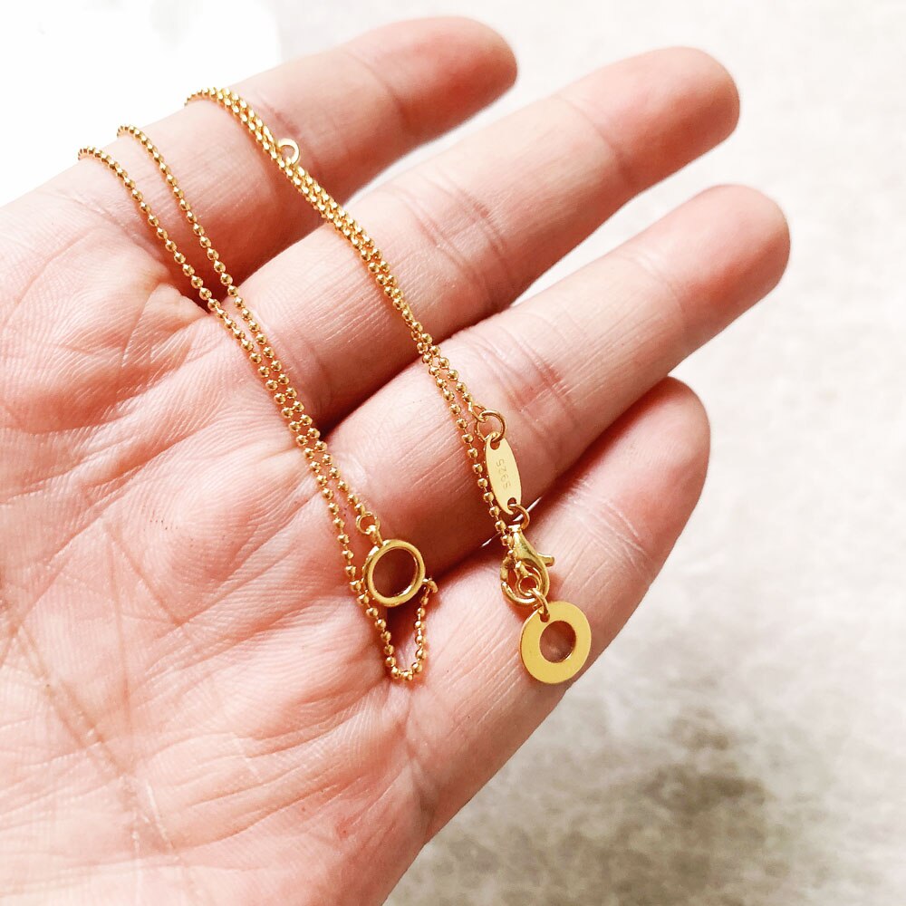 Charm Necklace Golden Round Carrier,2022 Spring Brand New Fashion Jewelry Europe 925 Sterling Silver Trendy Gift For Women