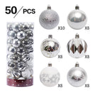 50Pcs 6cm Mixed Christmas Balls Xmas Tree DIY Ornament Pendant Christmas Decoration for Home Noel Navidad Natal New Year Gifts