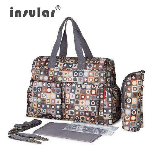 Insular 5pcs/set Baby Diaper Bag Backpack Nappy Bags Mother Shoulder Bag Maternity Mummy Handbag Waterproof Baby Stroller Bag