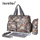 Insular 5pcs/set Baby Diaper Bag Backpack Nappy Bags Mother Shoulder Bag Maternity Mummy Handbag Waterproof Baby Stroller Bag