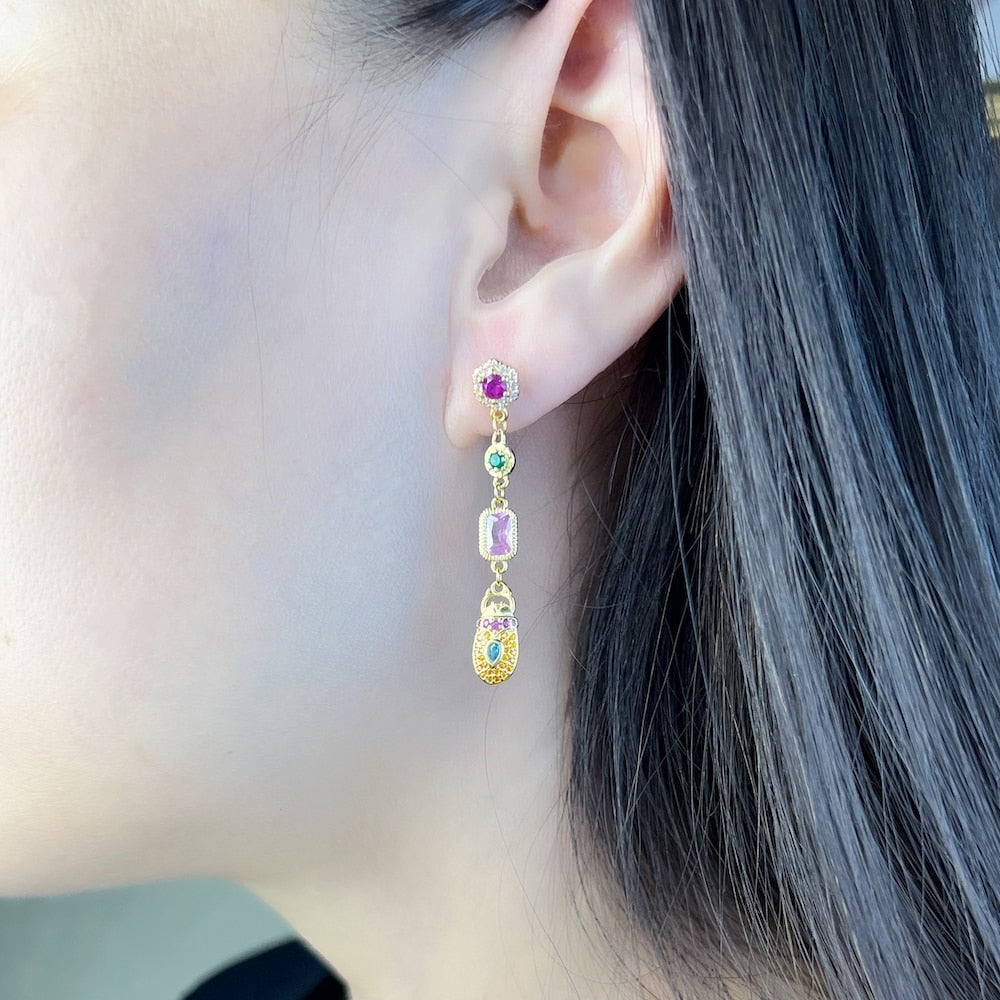 Drop Earrings Scarab Motif Fine Jewelry Vintage Magical Talismans For Women Autumn New Lucky Gift Solid 925 Sterling Silver