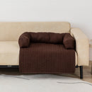 Four Seasons Waterproof Multifunctional Quilting Dog Bed Mat with Neck Bolster Machine Washable Sofa Cushion for Pet Dogs Puppy - anconmall