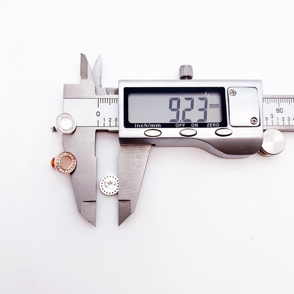 Round Shell Studs Earrings Romantic Pure 925 Sterling Silver Jewerly Gift For Women