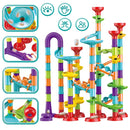 45-142PCS DIY Track Blocks Construction Marble Run Race Track Building Blocks Kids 3D Maze Toys Children Christmas Gift