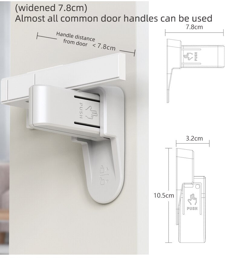 Home Universal ABS Protection Device for Children Easy to Install Anti-open Handle Locks Door Lever Lock Baby Safety Doors Lock