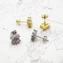 Ear Studs Flower Colourful Stones,Europe Style Fine Jewelry For Women,2022 Brand New Romantic Gift In 925 Sterling Silver