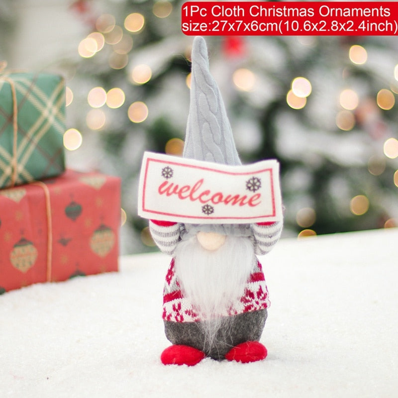 Christmas Gnome Faceless Doll Light Merry Christmas Decoration For Home Cristmas Ornament 2022 Xmas Navidad Natal Gifts New Year - anconmall