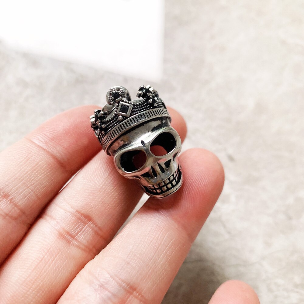 Pendant Skull Crown New Vintage 925 Sterling Silver Fashion Jewelry Europe Style Accessories Gift For Woman & Men