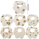 Baby Bibs Super Soft Cotton Gauze Baby Drooling Bibs Newborn Baby Saliva Towel Cute Print Petal Bib for Infants Toddlers