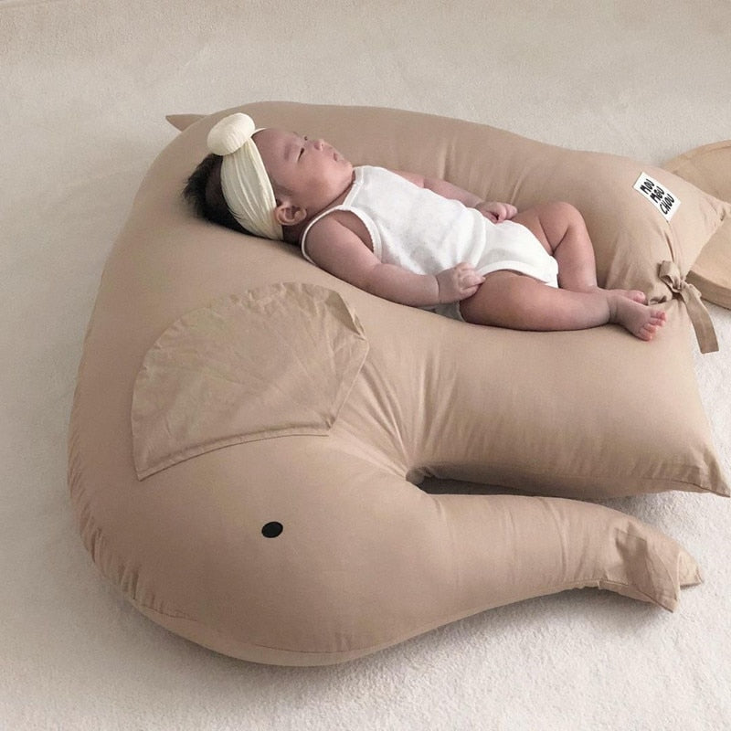 Korean Style Cute Elephant Baby Anti-vomiting Anti-overflow Nursing Cushion Newborn Cotton Comfort Bed Wedge Pillow Baby Feeding