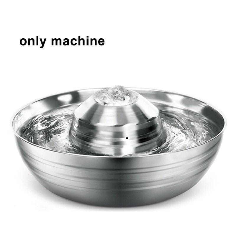Stainless Steel Cat Water Fountain Automatic Super Quiet Pet Water Fountain Easy Clean Safe Pet Dogs Cats Bowl Water Dispenser