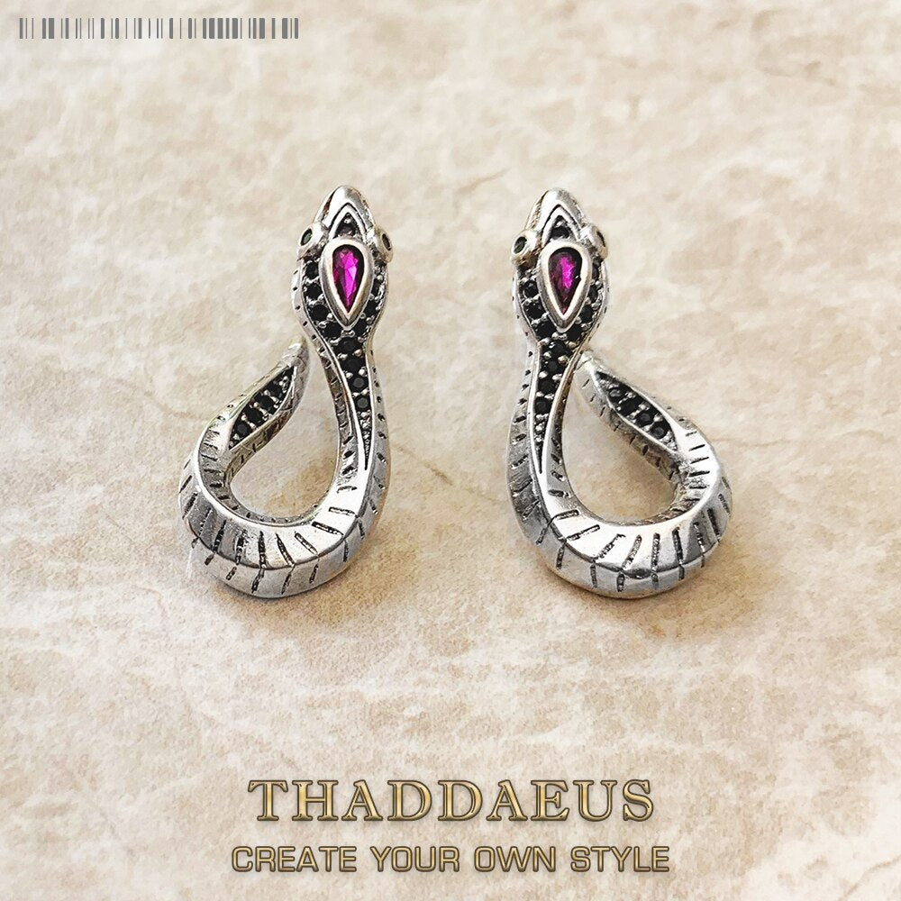 Snake Hinged Hoop Europe Style Romantic Seductively Fine Jewerly For Women New Wisdom Security Gift In 925 Sterling Silver