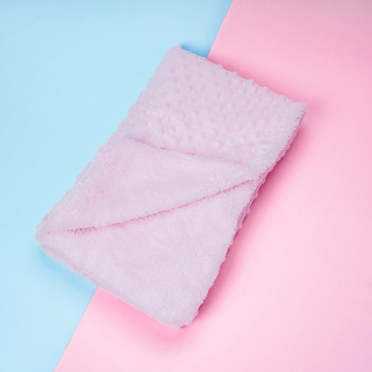 hibobi Baby Blanket Soft Fleece Thick Cotton Polyester Bath Towel Wrap Cover Solid Color Bedding for Infant Newborn Boys Girls