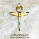 Cross of Life Ankh With Scarab Golden Pendant Vintage Fine Jewelry Pure 925 Sterling Silver Protective Amulet For Woman & Men