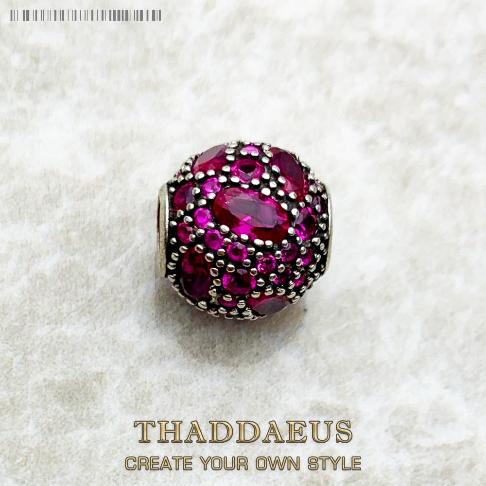 Beads Red Fire New Europe European DIY Jewelry 925 Sterling Silver Accessorie Gift For Women