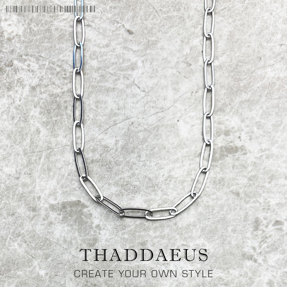 Charm Necklace Link Chain Winter New Fashion Jewelry Europe 925 Sterling Silver Gift For Women Men