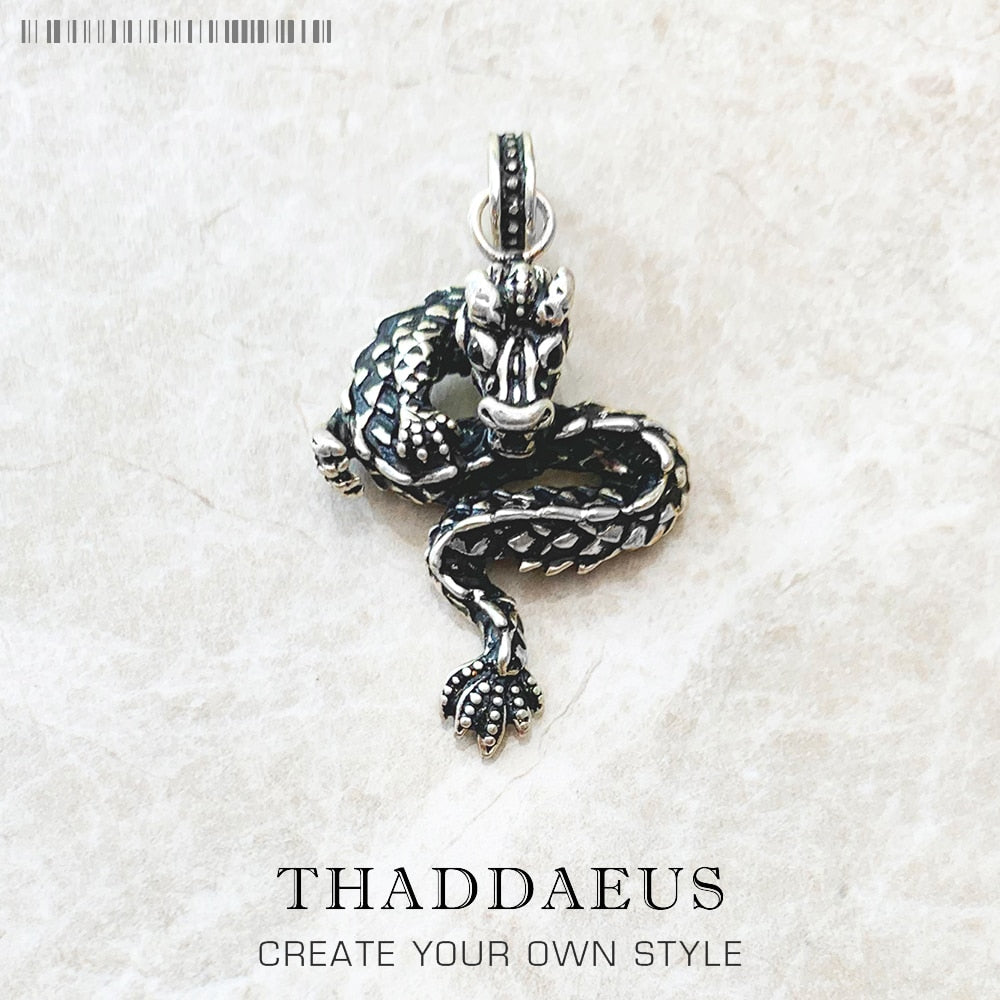 Pendant Dragon Brand New Punk Fashion Jewelry Europe 925 Sterling Silver Accessories Gift For Women &amp; Rebel Men