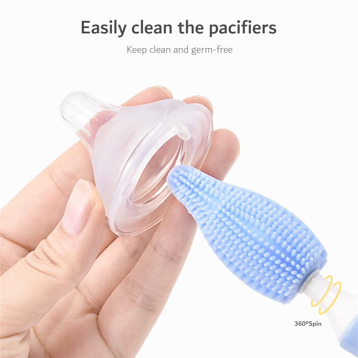 hibobi Baby Rotating Soft Rubber Bottle Brush 3-Piece Set 13-24m  25-36m  baby bottle brush cleaner  Squeegee brush