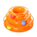 Pet Cat Toy Three Levels Tower Disc Cat Intelligence Amusement Triple Pay Disc Cat Tracks Toys Ball Training Plate Toys for Cats