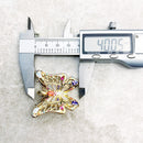 Detailed Golden Butterfly Pendant Brand New 925 Sterling Silver Jewelry Europe Accessorie Trendy Gift For Woman