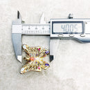 Detailed Golden Butterfly Pendant Brand New 925 Sterling Silver Jewelry Europe Accessorie Trendy Gift For Woman