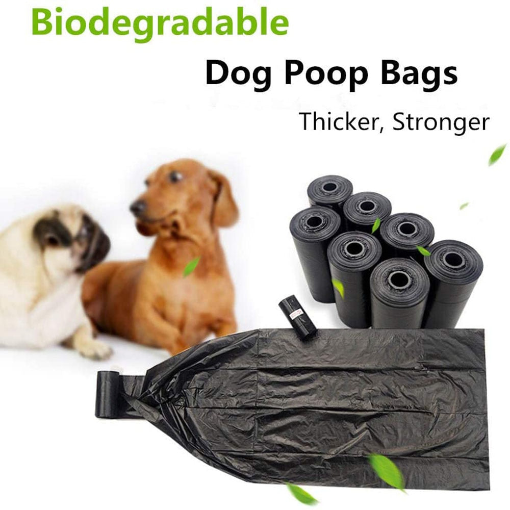Pure Dog Poop Bag 15 Bags/Roll Biodegradable Large Dogs Waste Bags Dispenser Outdoor Home Clean Refill Garbage Bag Pet Supplies