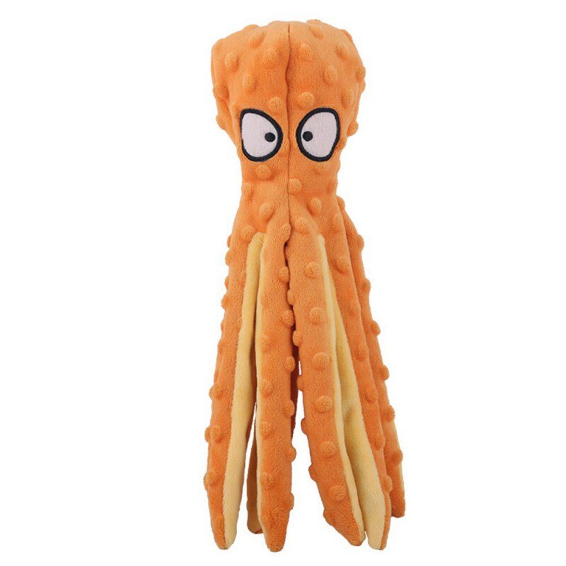 No Stuffing Squeaky Dog Toys Pet Puppy Dog Plush Doll with Crinkle Paper Fun Octopus Crocodile Interactive Chew Toys Grind Teeth - anconmall