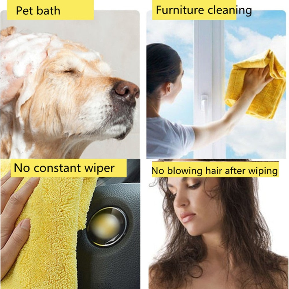 Pet Cat Dog Towels Quick Drying Soft Towels Water Absorbent Bath Towel Convenient Pet Shop Grooming Cleaning Towel for Dog Cat - anconmall