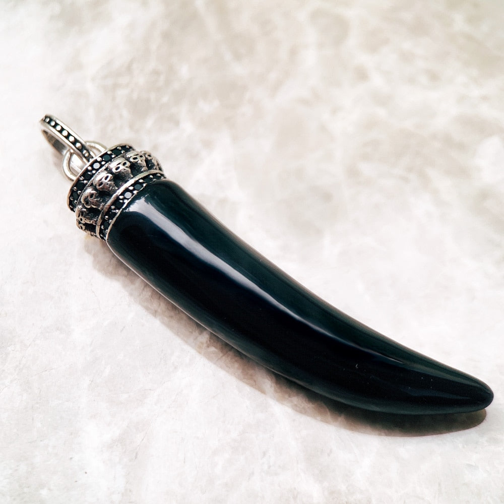 Pendant Tooth Skull Brand New Fine Jewelry Pure 925 Sterling Silver Accessories Rebel Punk Gift For Woman & Men