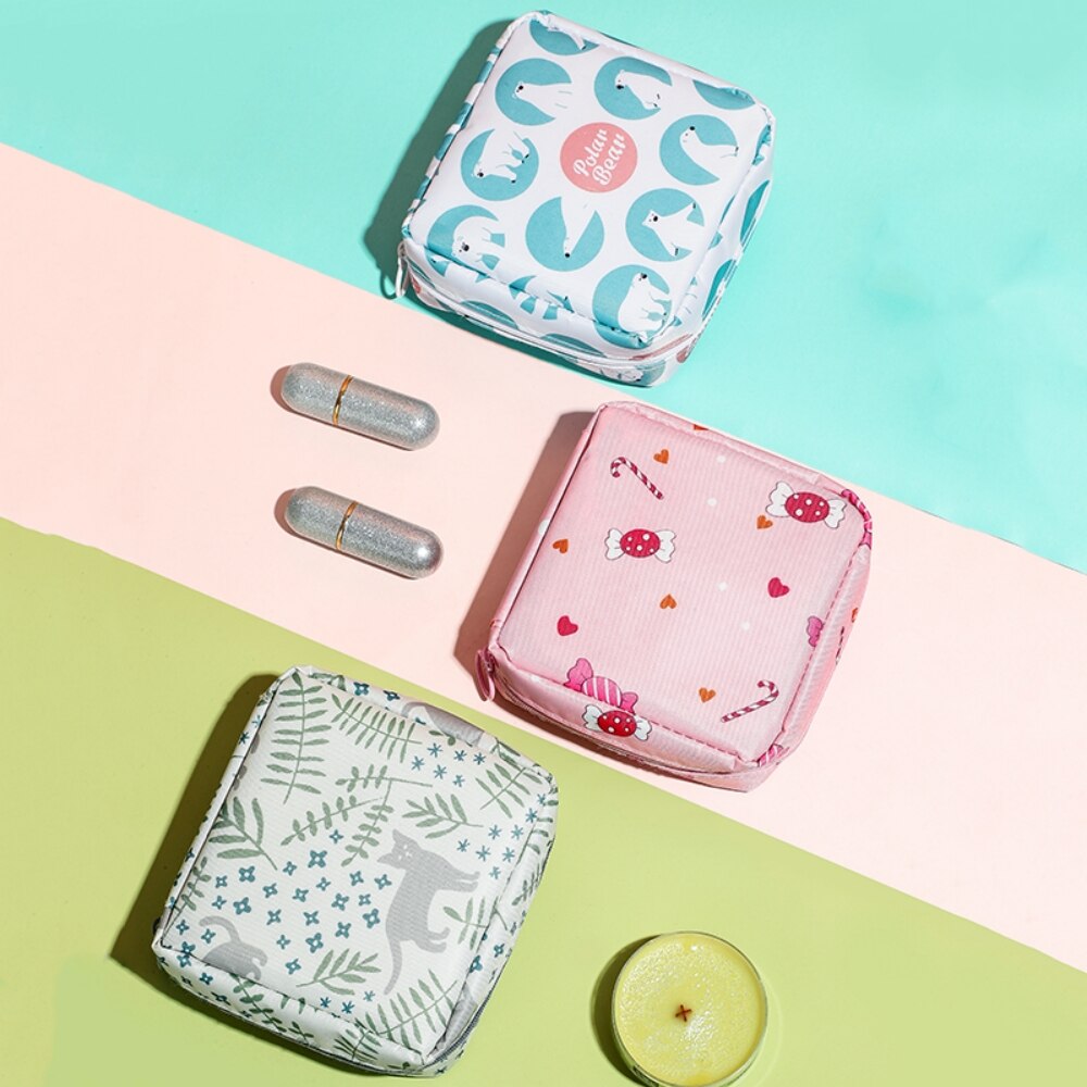 Zipper Square Bag Portable Multi-Functional Storage Bag Waterproof Nylon Coin Purse Women Mini Cosmetic Bags Lady Clutch Wallet - anconmall