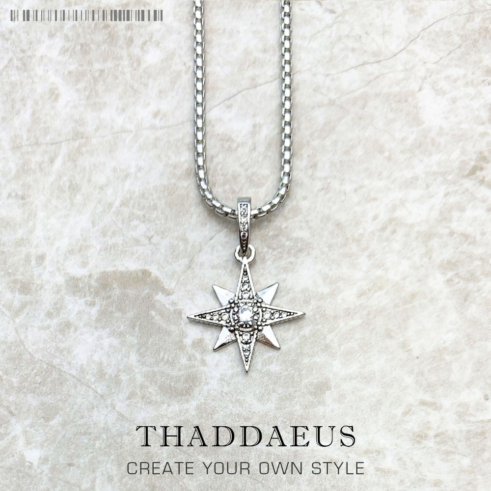 Necklace Royalty Star Summer Brand New Magic Boho Fashion Jewelry Europe 925 Sterling Silver Vintage Gift For Women