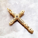 Pendant Cross Black Stones Gold New Fine Jewelry Bijoux Accessories 925 Sterling Silver Gift For Woman Men