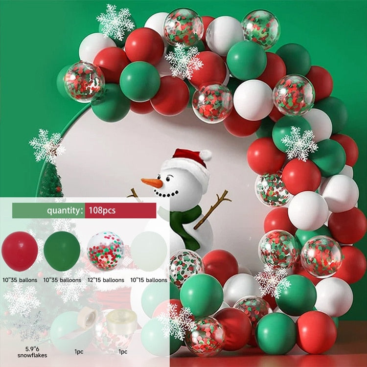 Christmas Balloon Garland Arch kit 2022 Merry Christmas Decorations For Home Xmas Balloon Navidad Noel Gift New Year 2023 - anconmall