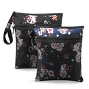 Baby Diaper Bag Cartoon Print Waterproof Wet Dry Nappy Zipper Handbag Stroller Carry Pack Travel Outdoor Wet Diaper Storage Bags