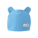 Newborn Baby Cute Bear Ears Beanie Letters Label Infant Toddler Solid Color Cotton Elastic Hospital Hat 0-6 Months