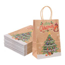 5PCS Merry Christmas Paper Gift Bags Santa Claus Xmas Tree Candy Biscuit Packaging Bag Christmas New Year Party Kids Gift Favors