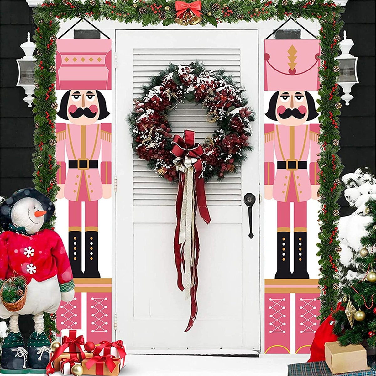 Christmas Porch Door Banner Hanging Ornaments Merry Christmas Decor For Home Xmas 2022 Navidad Natal Noel Happy New Year 2023