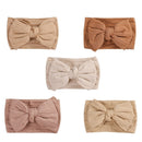 1 Pc Baby Bows Headband Elastic Knit Nylon Headwear Newborn Baby Hair Accessory for Baby Girls Newborn Infant Toddlers