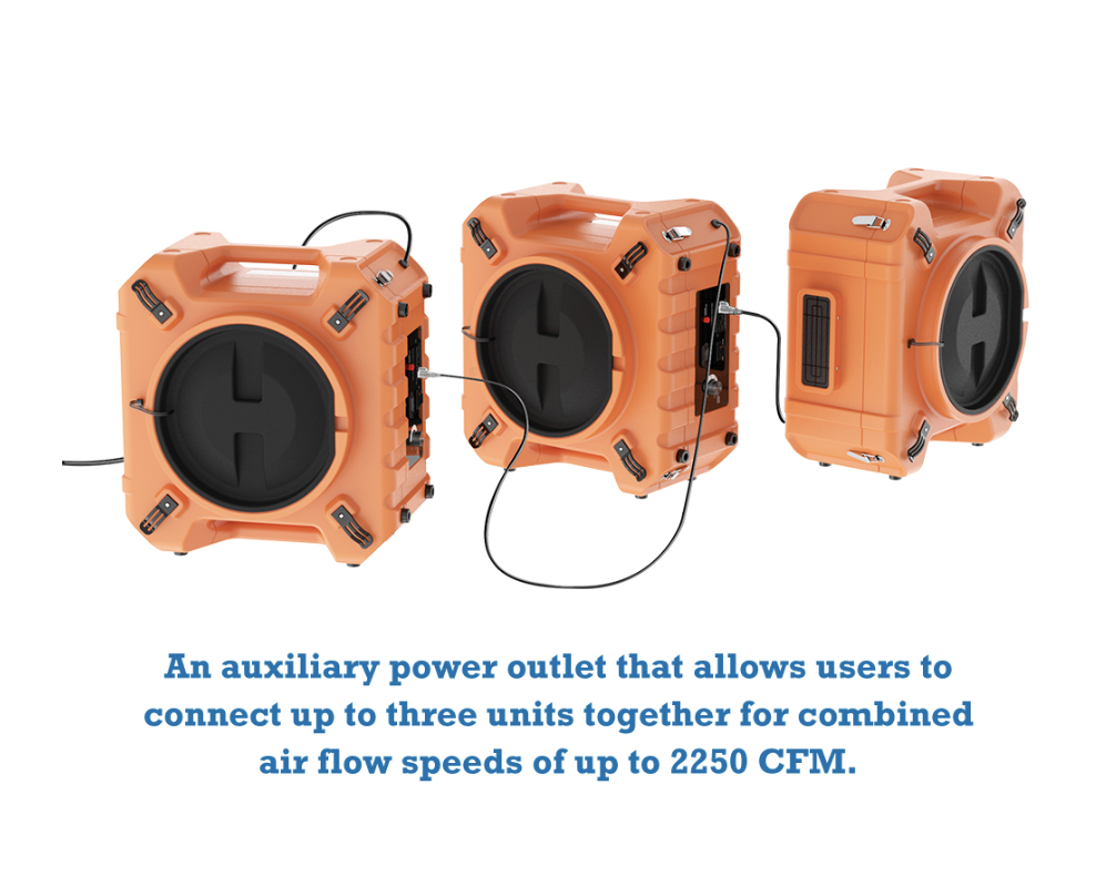 AlorAir® PureAiro HEPA Pro 970 Air Scrubber, UV-C Light, Commercial 3-Stage HEPA Filtration, Negative Air Scrubber | Water Damage Restoration